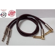 2 nos. 1/4" Mono/Stereo Plug (Male) to 2nos. 1/4" Mono/Stereo Plug (Male)(L Shape)(50CM)(1M)(2M)(3M)