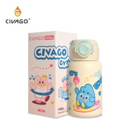 CIVAGO (17oz)แก้วน้ําสแตนเลสฟางน่ารักสูญญากาศฉนวนถ้วยขวดน้ํารั่วซึมขนาดใหญ่สําหรับเด็ก