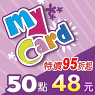 SOFTWORLD 智冠科技 MyCard 50點 點數卡 (95折起) -數位下載版