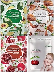 MOND'SUB Soothing and Relaxing Mask sheet Combo (Pack of 4)