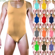 Mens Ice Silk Backless Singlet Bulge Thong for Sexy Jockstrap Bodysuit Underwear