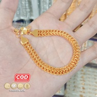 22k Thick Gold Mat Bracelet