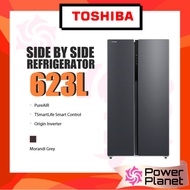 Toshiba 623L Side By Side Fridge Grey / Black Wifi / 620L GR-RS696WI-PMY(06)