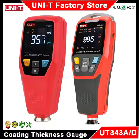 UNI-T UT343A UT343D Coating Thickness Gauge Professional Car Paint Metal Ceramic Automotive Paint Fi