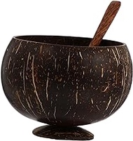 UPKOCH 1 Set Coconut Shell Dessert Cups Smoothie Bowl Shell Dessert Bowl Salad Bowls Goblet Dessert Bowls Husk Bowl Wood Bowl Mixed Nuts Coconut Shell Bowl Natural Small Coconut Ice Cream