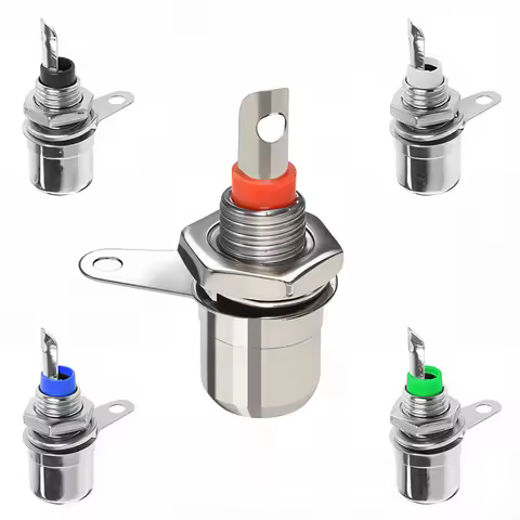 20/100/500PCS RCA Panel Mount Connector RCA Female Socket Adapter RCA Audio Socket Plug Connector Bu