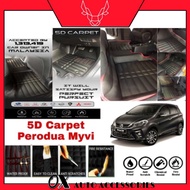 5D Carpet Perodua Myvi 2018-2022 Pu Leather Floor Mat