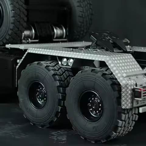 RC MODEL JDM-190 Trailer XS45 Wide Tire For Tamiya Rc Truck Trailer Tipper For Scania Man Actros Vol