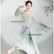 Taiwan Shipment ️ Modern Dance Clothes Bodysuit Classical Performance Body Rhyme Gauze Costume Elega