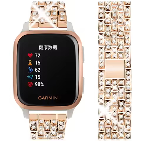 Metal Watch band For Garmin Venu Sq/Music Smart Watch Band For Garmin Venu 2 Plus Strap Garmin Vivom