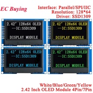 2.42 inch OLED Module 2.42" 12864 Screen LCD LED Display Module 128x64 SSD1309 SPI/IIC I2C Interface