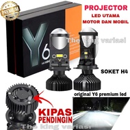 MOTORCYCLE CAR HEADLIGHT PROJECTOR Y6 LED Mini Biled Laser PREMIUM H4 SOCKETOriginal H4 Y6 CAR HEADL