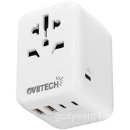 Oviitech Universal Travel Adapter, International Power Adapter with 2 USB-C and 2 USB-A Ports, 70W W