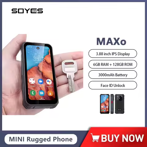 SOYES MAXo 4G MINI Rugged Smartphone Android 12 6GB RAM+128GB ROM Mobile Phone 3.88 Inch Small Cellp