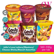 Julie's Love Letters Chocolate Strawberry Flavour Julie Biscuit Assorties Biskut Mastura Wafer Stick