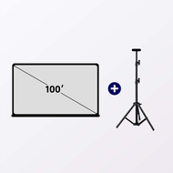 Heco 100” Inch Anti-Light Grey Projector Screen with Stand