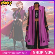 Frozen Anna Cosplay Costume Dress Cloak Pants Set for Kids Girls Halloween Party Gown Performance Costume