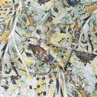 1 meter X 1.4 meter Vintage Lotus Flower Viscose Fabric Rayon Material For Dress Shirt