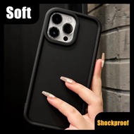 Black Apple iPhone 15 Big Hole Camera Case Apple Soft TPU Shockproof Cover Simple for iPhone 12 i11 