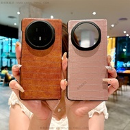 Case for Honor Magic V5 / V3 Fold Smartphone Shockproof Luxury PU Crocodile Leather Hard PC Back Hin