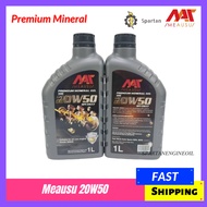 ORIGINAL MEAUSU Engine Oil - SAE API SM / CF 20W50 20W-50 1L - Toyota Honda Proton Nissan Perodua - 