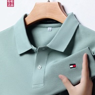 เสื้อโปโลคอตั้งแขนสั้นผ้าฝ้ายแท้ Tommie Kelley Outlet สำหรับผู้ชาย ฤดูร้อน 2024 ทรงหลวม สไตล์ธุรกิจล