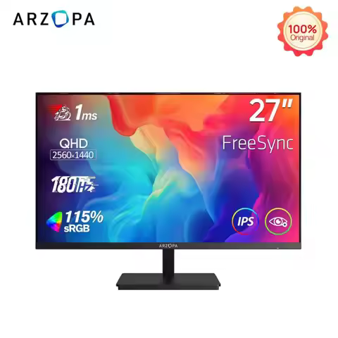 ARZOPA 27 inch 180HZ 2560*1400 Gaming Monitor QHD 2K Monitor for PC Fast IPS with Type-C,Samsung DeX