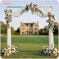 [szxmkj2lp] Backdrop Frame Angled Support Feet Metal Backdrop Stand Gold Square 15x2m