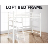 3V Loft Single Size Bed Frame with Study Table & Book Shelves Aloha