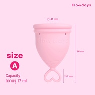 เซตถ้วยอนามัย FlowDays SizeA ครบชุด (ถ้วย+น้ำยาล้าง+Flowmate)เลือกสีถ้วยได้