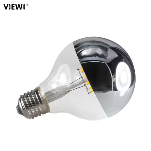 Ampoule G80 E27 E26 6W Dimmer LED Filament COB Bulb 110V 220V Dimming Edison Silver Top Mirror Shado