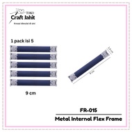 FR-015 | 9 CM | Metal Internal Flex Frame | Flex Frame | 9 CM | 1 pack contains 5