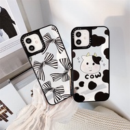 Cow Bow Mirror Casing For Samsung  S25 Edge S24 Ultra S23FE S22 Plus S21 S20 Note20 U A05SA06 A07A13