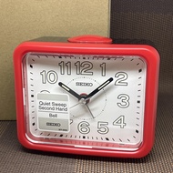 [TimeYourTime] Seiko Clock QHK061R Quiet Sweep Silent Movement Bell Alarm Light Alarm Clock QHK061