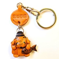 真皮鑰匙圈 惠比壽神 VANCA CRAFT 日本製 職人手作