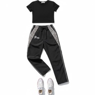 Fsghsfc- Y2K Baggy Cargo Leopard Kids Berdring | Line Baggy Pants | Loose Fit | Long Pants