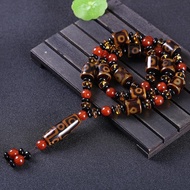 Genuine Tibetan Three-Nine Eye Dzi Beads Agate String Beads Necklace Tibetan Chalcedony Dzi Beads Pe