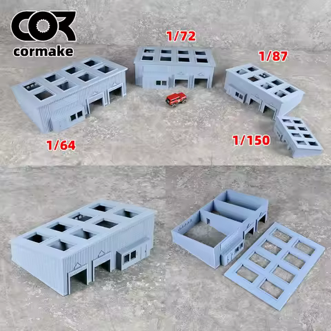 Assembly Architectural Miniature Bungalow Garage Villa Office Building Railway Railroad Diorama Scal