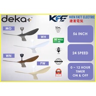 Deka+ 56" DC Ceiling Fan MONZIO 56 Magnesium /White / Walnut / Pinewood