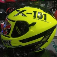 helm NHK TERMINATOR BLACK YELLOW fluo x-151 star base x-151 full face