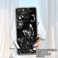 (AZ27) CASE for HONOR 400 5G / 400 lite / X9C NEW - Black butterfly Motif - HP Casing - Soft case an