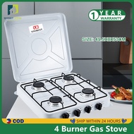 Gas Stove with cover 4 Burners gas stove double burner la germania Built Gas Cooktop 4 Burners Stain