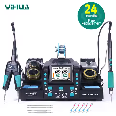 YIHUA 982D-III Precision Tweezers Soldering Iron Station 982D-I for SMT SMD Micro Component Rework S