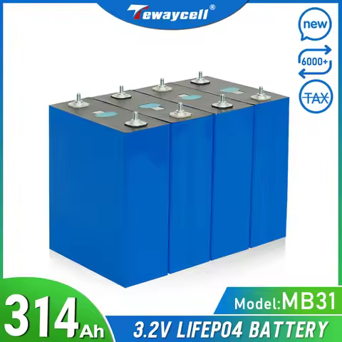 Tewaycell MB31 3.2V 314Ah Lifepo4 Battery Brand New Deep Cycle Grade A 12V 24V 48V Rechargable Batte