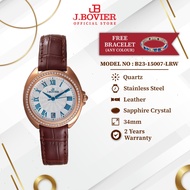 J.Bovier With Crystal Quartz Women Watch [Free Gift] B23-15007-LRW