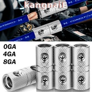 KANGNAI Car Audio Connector, Brass 0GA 4GA 8GA Car Speaker Wire Terminal, Silver Wire Reducer