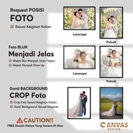 Custom canvas photo printing size 120 x 60 cm Minimalist frame