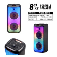 BLUETOOTH SPEAKER SYSTEM WITH WIRELESS MIC AND CONTROL MODEL: NDR-1008