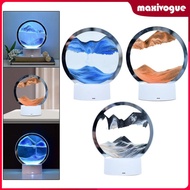 [Maxivogue] Flowing Sand Night Light Hourglass Lamp Dynamic Sand Picture Moving Sand Picture