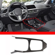 For BMW 2 Series Sedan/1 Series Hatchback 2020 + Car Center Console Gearbox Cover ABS Carbon Fiber P